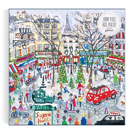 Galison Folienpuzzle Michael Storrings Weihnachts-Paris 1000 Teile