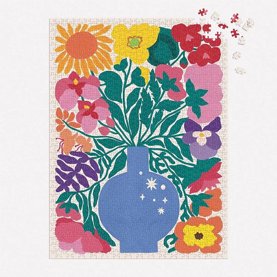Galison Puzzle Blumen des Tierkreises 1000 Teile
