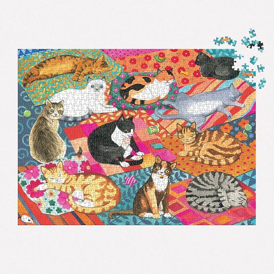 Galison Puzzle Faulenzende Katzen 1000 Teile