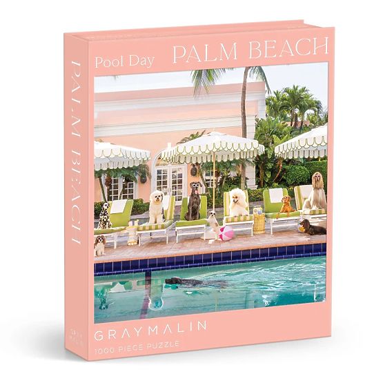 Galison Puzzle Hunde in Palm Beach Gray Malin 1000 Teile