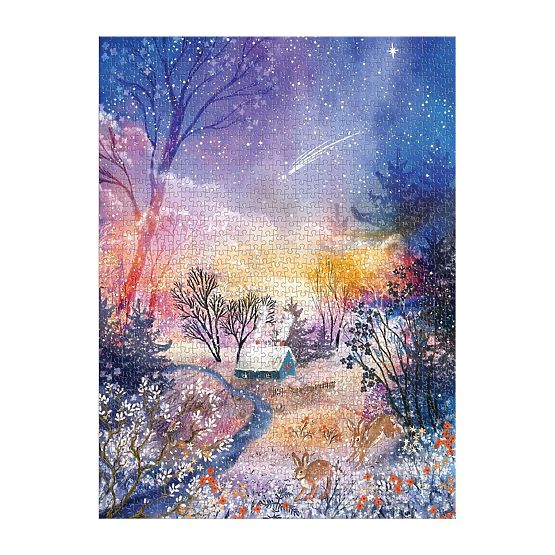 Galison Puzzle Magische verschneite Landschaft 1000 Teile