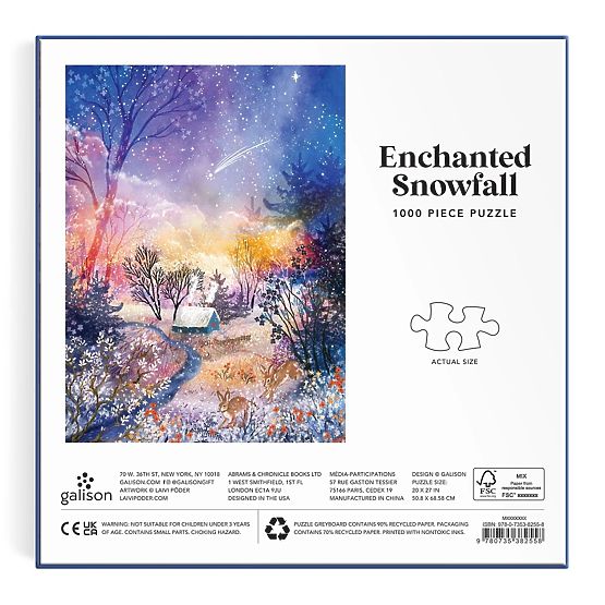 Galison Puzzle Magische verschneite Landschaft 1000 Teile