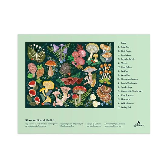 Galison Puzzle Welt der Pilze 1000 Teile