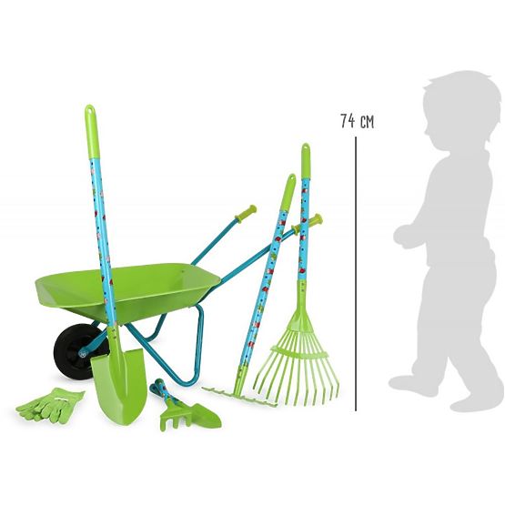 Gartengeräte-Set mit Rädern