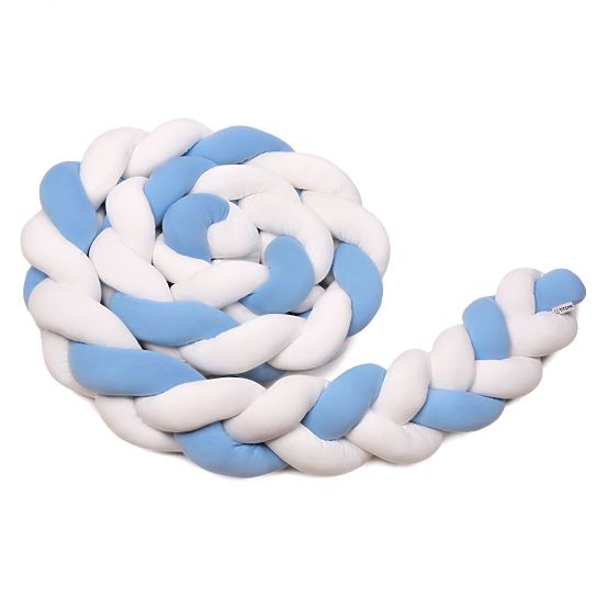 Geflochtener Bettnestchen - Weiß Blau