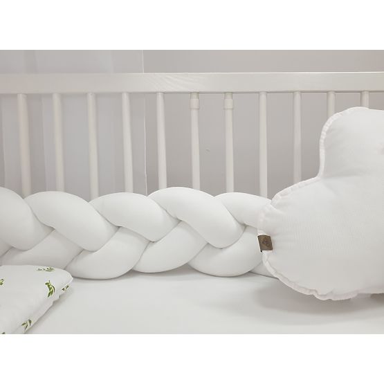 Geflochtenes Geländer 240 cm - weiß