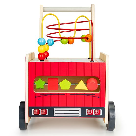 Gehwagen aus Holz - Feuerwehrauto