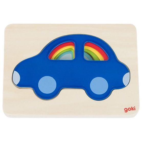 Geschichtetes Puzzle mit Autos
