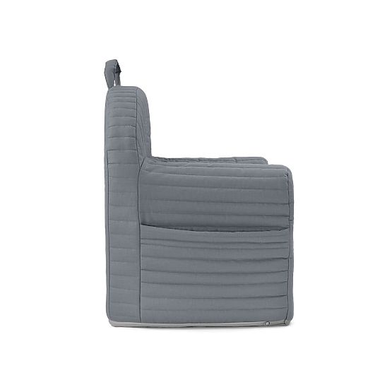 Gestepptes Sesselchen mit Streifen - Graphit