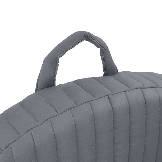 Gestepptes Sesselchen mit Streifen - Graphit