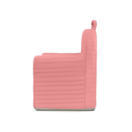 Gestreifter, gesteppter Sessel - rosa