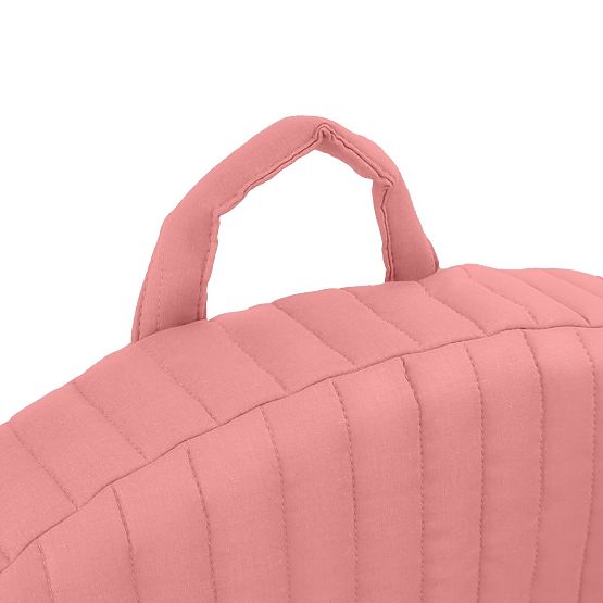 Gestreifter, gesteppter Sessel - rosa