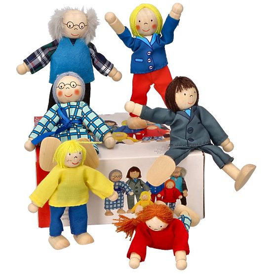 GOKI Familie - Holzpuppen für das Puppenhaus