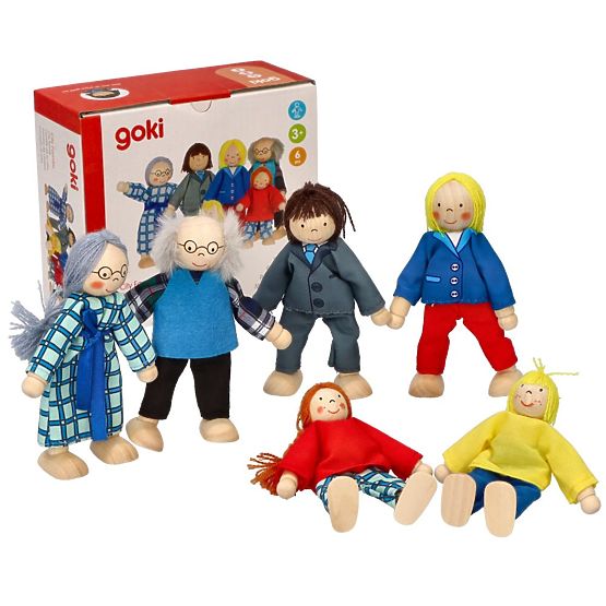 GOKI Familie - Holzpuppen für das Puppenhaus