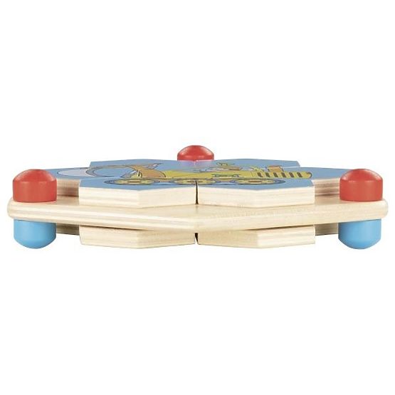 Goki hexagonales Puzzle Fahrzeuge