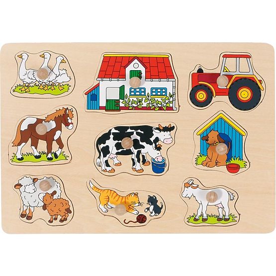GOKI Holzpuzzle mit Griffen 