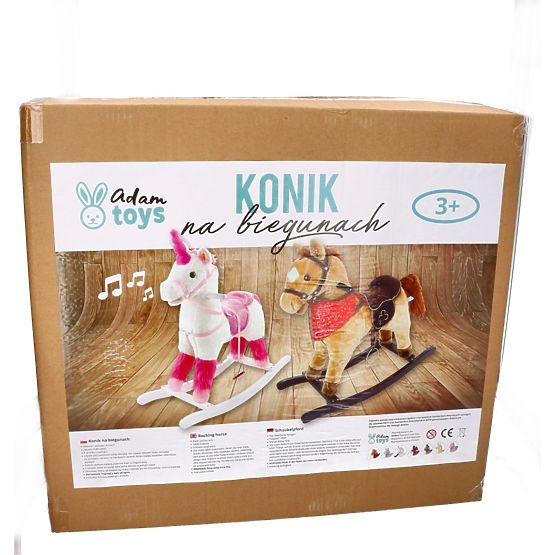 Goldenes Schaukel-Einhorn mit Rädern