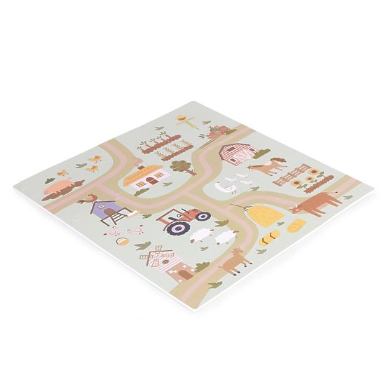 Große EVA-Schaumstoffmatte für Kinder Bauernhof 90,5x90,5 cm 21 Teile ECOTOYS