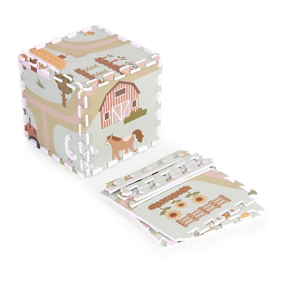 Große EVA-Schaumstoffmatte für Kinder Bauernhof 90,5x90,5 cm 21 Teile ECOTOYS