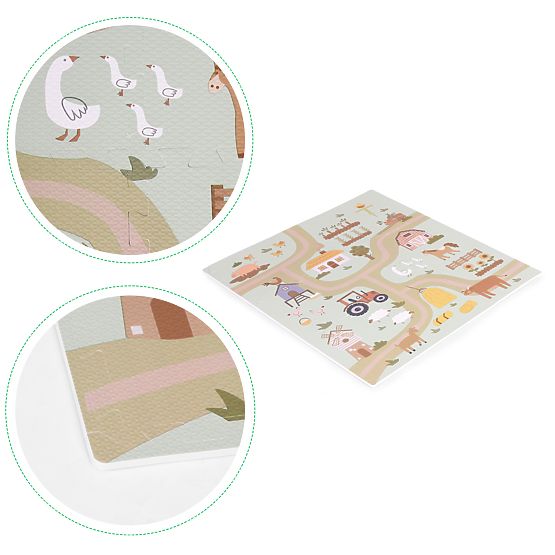 Große EVA-Schaumstoffmatte für Kinder Bauernhof 90,5x90,5 cm 21 Teile ECOTOYS