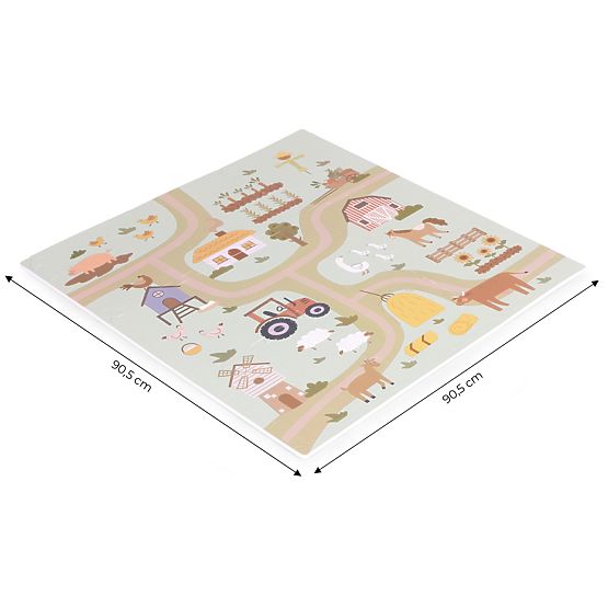Große EVA-Schaumstoffmatte für Kinder Bauernhof 90,5x90,5 cm 21 Teile ECOTOYS