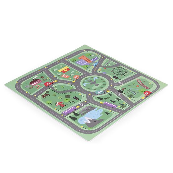 Große EVA-Schaumstoffmatte für Kinder Stadt 90,5x90,5 cm 21 Stk. ECOTOYS