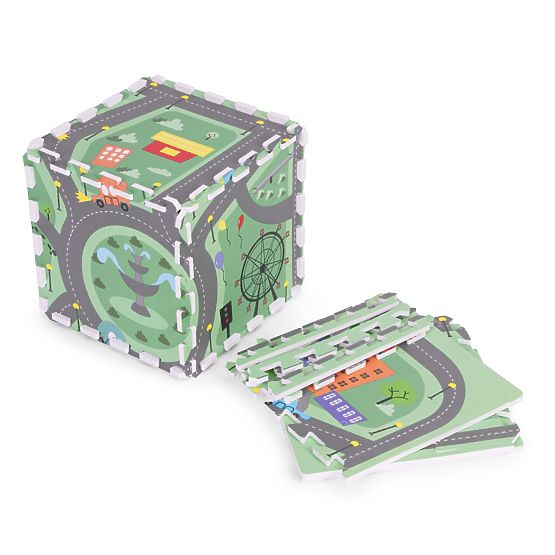 Große EVA-Schaumstoffmatte für Kinder Stadt 90,5x90,5 cm 21 Stk. ECOTOYS