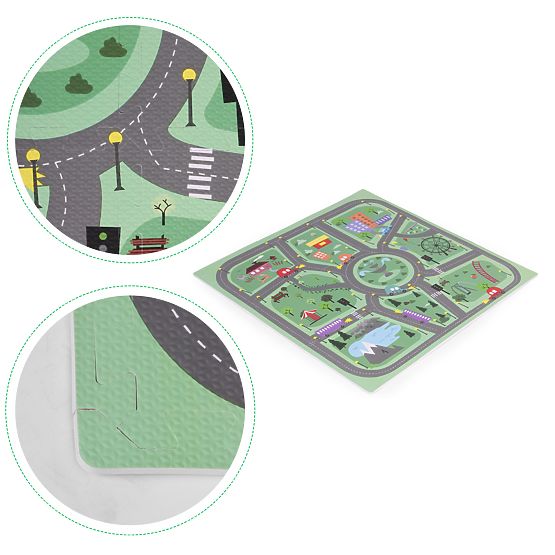Große EVA-Schaumstoffmatte für Kinder Stadt 90,5x90,5 cm 21 Stk. ECOTOYS