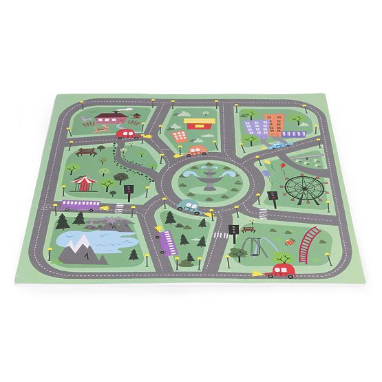 Große EVA-Schaumstoffmatte für Kinder Stadt 90,5x90,5 cm 21 Stk. ECOTOYS