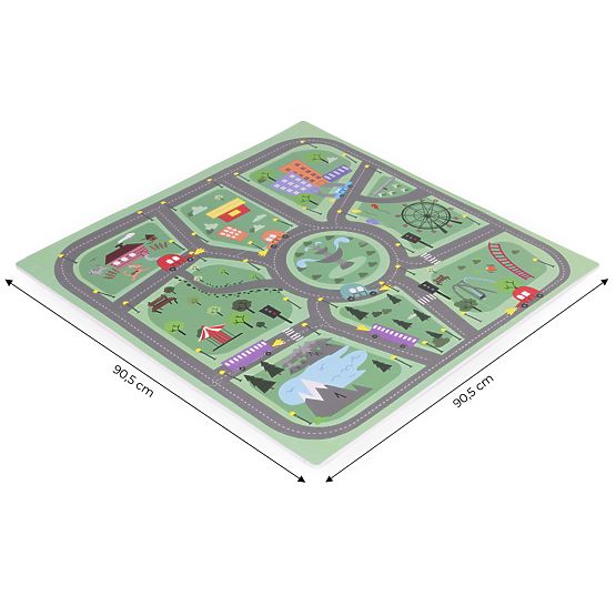 Große EVA-Schaumstoffmatte für Kinder Stadt 90,5x90,5 cm 21 Stk. ECOTOYS