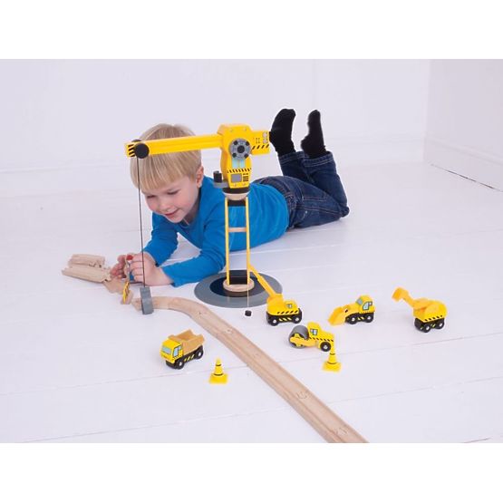 Großer Baukasten mit Kran