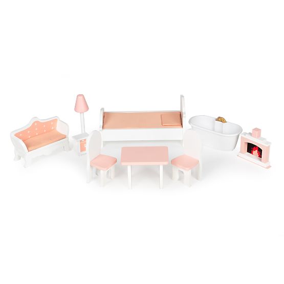 Großes Puppenhaus mit Möbelset ECOTOYS