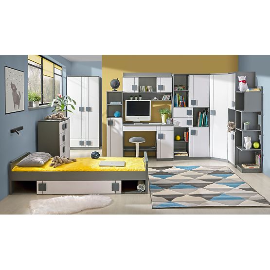 Schreibtisch Gumi - weiß / anthrazit