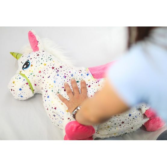 Gummihüpfendes Einhorn mit Bezug