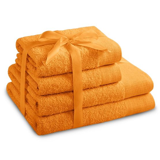 Handtuch AMARI - AMELIAHOME Farbe Orange klassischer Stil 2*70x140+2*50x100 AmeliaHome