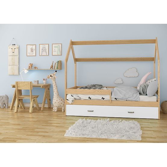 Hausbett Paula mit Rausfallschutz 160 x 80 cm - Kiefer