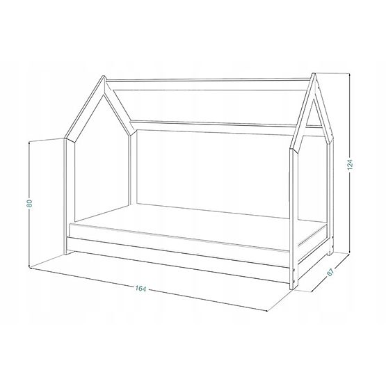 Hausbett Stela 160 x 80 cm - weiß