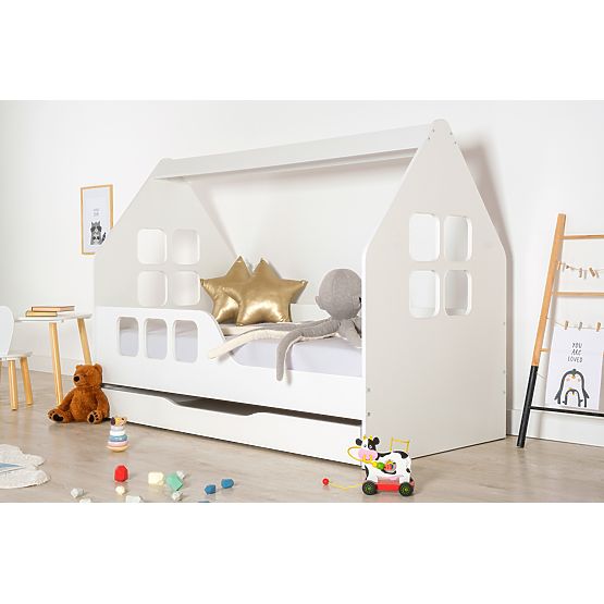 Hausbett Woody 160 x 80 cm - weiß