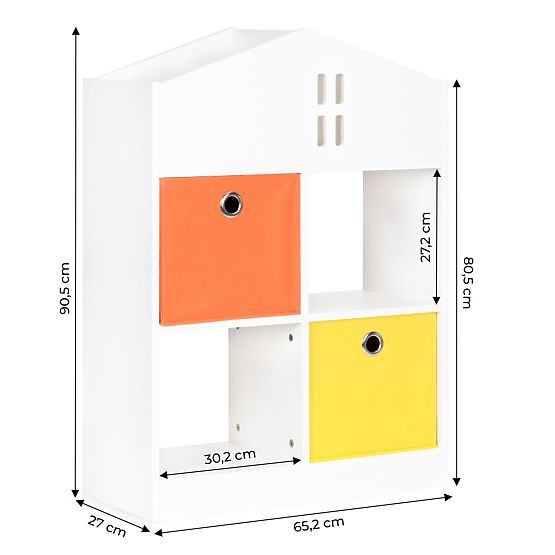 Hausbibliothek mit Aufbewahrungsboxen