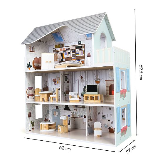 Puppenhaus mit Möbeln Emma Ekotony Residence