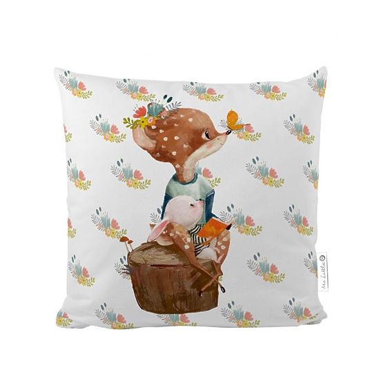 Herr. Little Fox Pillow - Forest School - Kitz und Kaninchen
