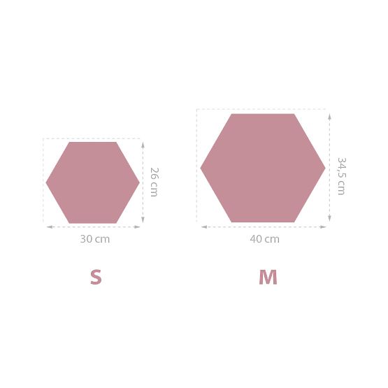 Sechseckiges Polsterpaneel – rosa