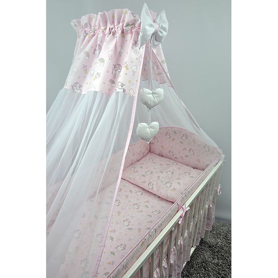 Himmel für Babybettchen PONY - rosa