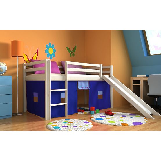 Kinderhochbett Ourbaby Modo mit Rutsche - weiß