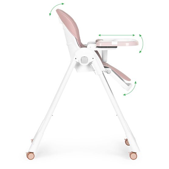 Hochstuhl, höhenverstellbar, Öko-Leder, Gurte, doppeltes Tablett ECOTOYS