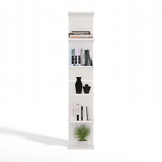 HOHES WEIßES REGAL 6P 180 cm 6 Regalböden für Bücher und Dokumente für Büro und Wohnzimmer