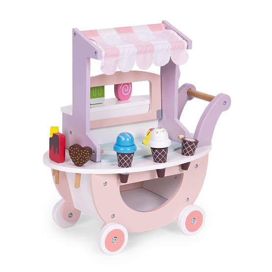 Holz-Eiswagen für Kinderladen mit 12 Elementen ECOTOYS