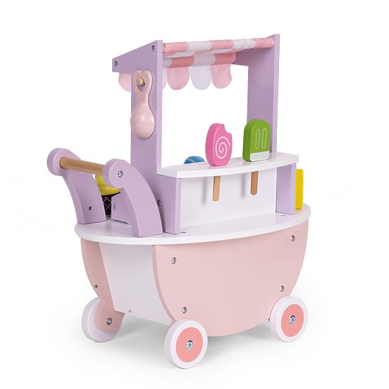 Holz-Eiswagen für Kinderladen mit 12 Elementen ECOTOYS