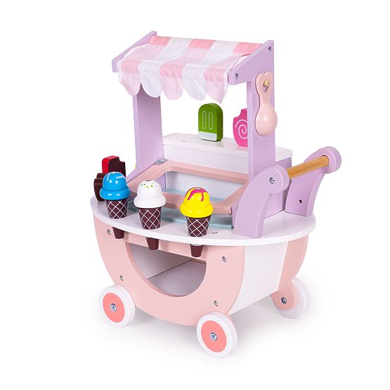 Holz-Eiswagen für Kinderladen mit 12 Elementen ECOTOYS