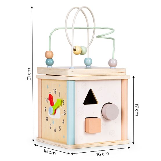 Holz-Lernwürfel mit Formen ECOTOYS